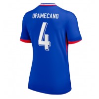 France Dayot Upamecano #4 Replica Home Shirt Ladies Euro 2024 Short Sleeve